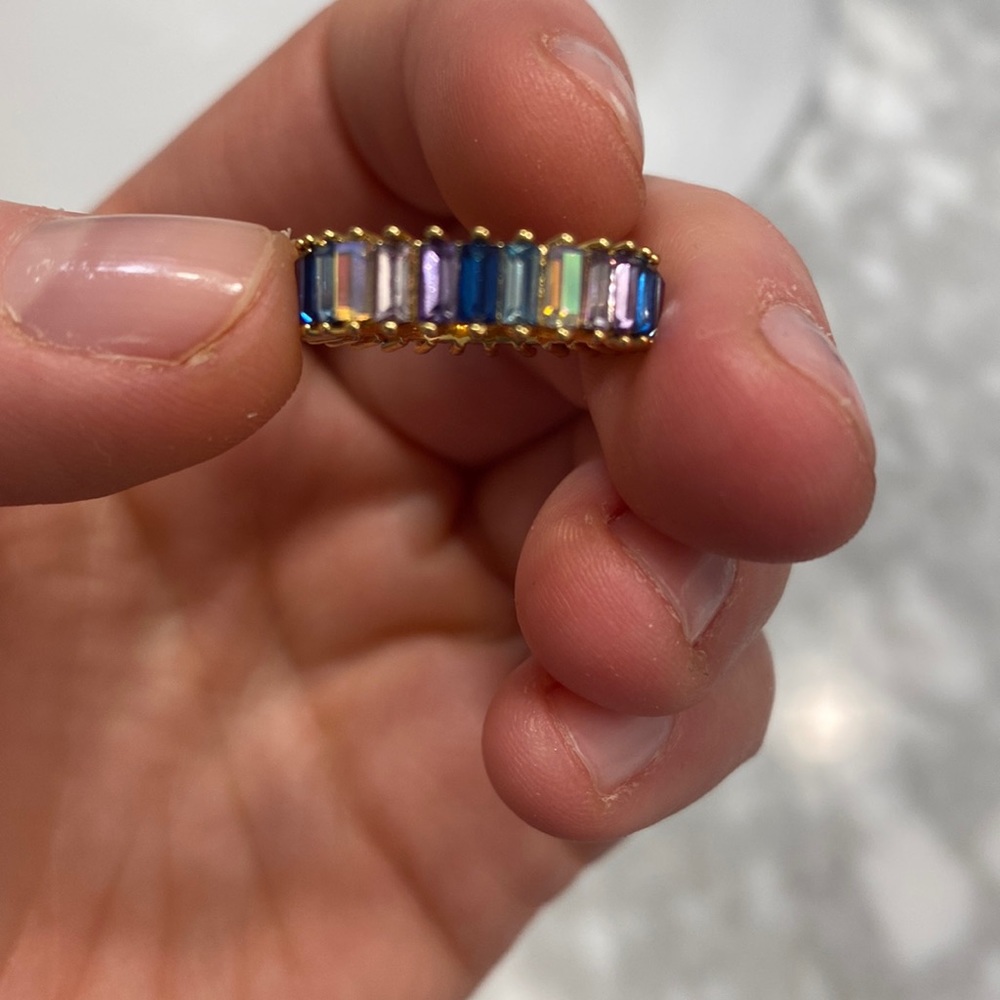 Baublebar size 5 multi blue mini alidia ring